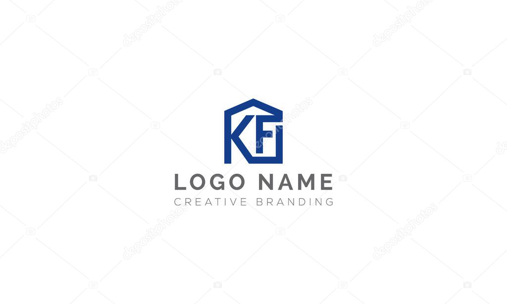 Minimalist KF Logo for Branding and Identity.