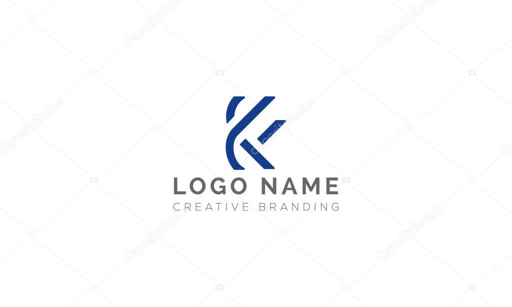 Minimalist KF Logo for Branding and Identity.