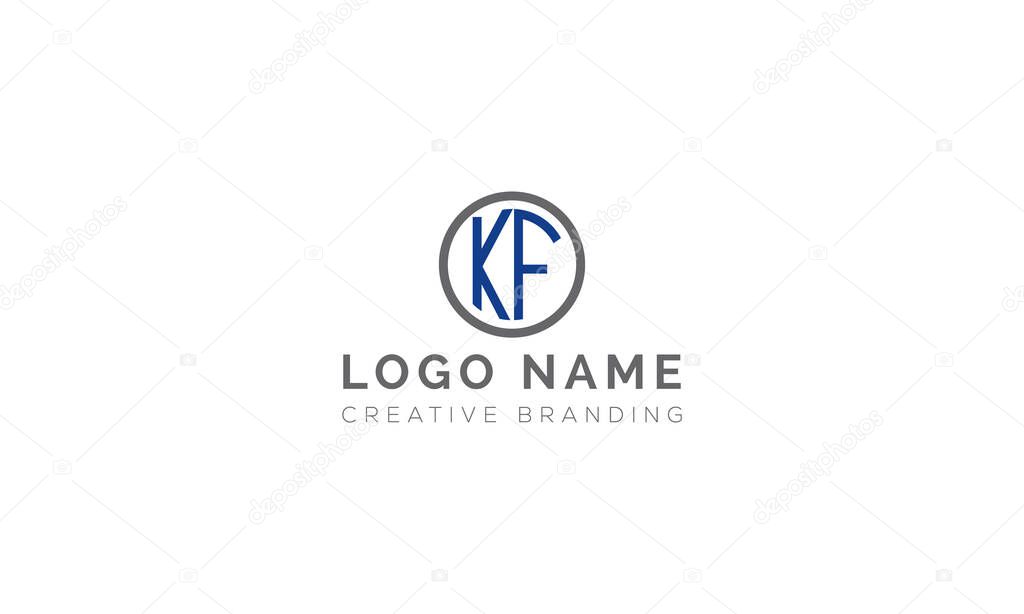 Minimalist KF Logo for Branding and Identity.