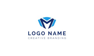 Markalaşma ve Kimlik İçin Minimalist M Logosu.