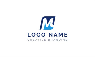 Markalaşma ve Kimlik İçin Minimalist M Logosu.