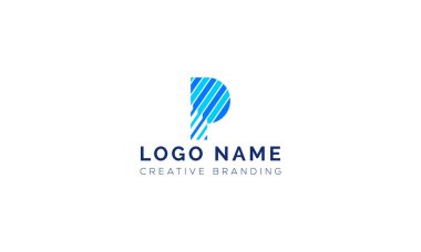 Markalaşma ve Kimlik İçin Minimalist P Logosu.