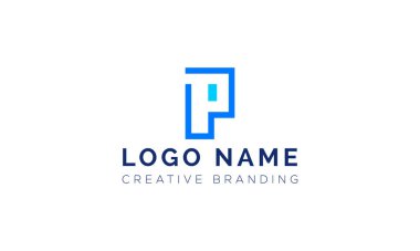 Markalaşma ve Kimlik İçin Minimalist P Logosu.