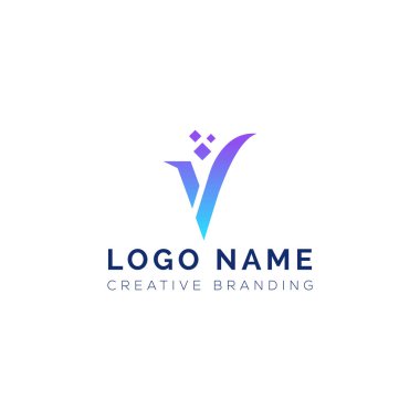 Markalaşma ve Kimlik İçin Minimalist V Logosu.