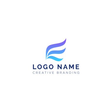 Markalaşma ve Kimlik İçin Minimalist E Logosu.