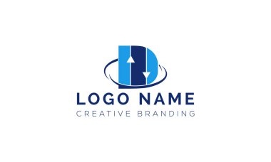 Markalaşma ve Kimlik için Minimalist D Logosu.