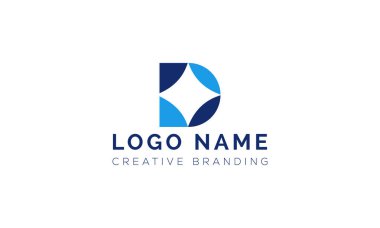 Markalaşma ve Kimlik için Minimalist D Logosu.