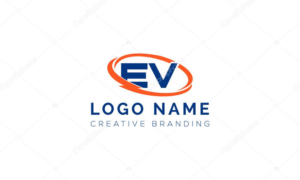 Minimalist EV Logo for Branding and Identity.