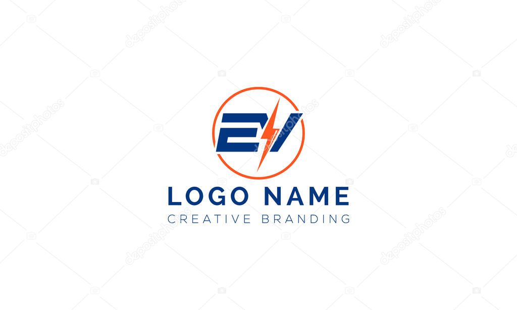 Minimalist EV Logo for Branding and Identity.