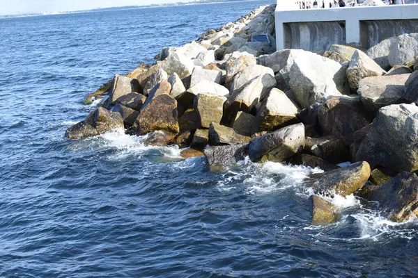 Sahildeki deniz dalgaları