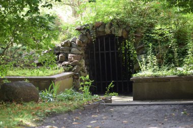 Parkta taş basamaklar