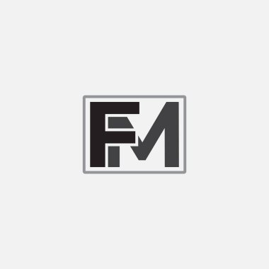 Letter Fm Logo Tasarım Şablonu