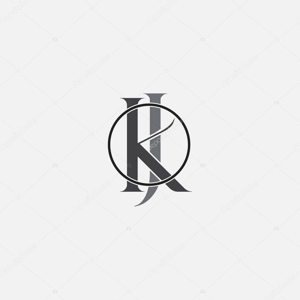 Letter KJ logo design