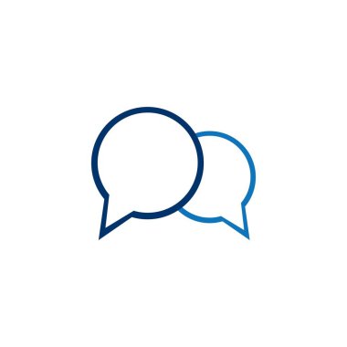 konuşma balonu simgesi vektör tasarım logo şablonu