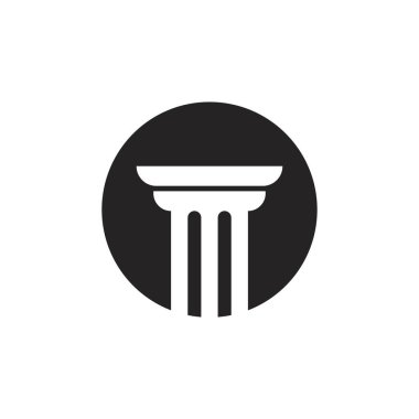 sütun logo vektör illüstrasyon şablonu tasarımı