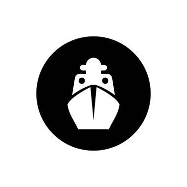 Gemi simgesi vektör illüstrasyon logosu tasarımı 