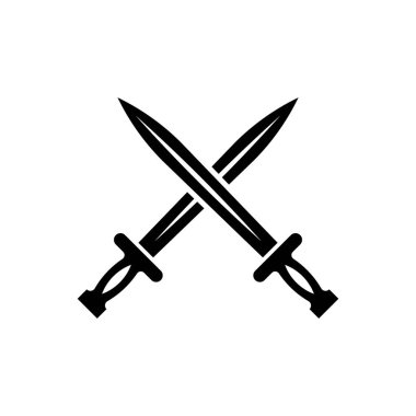 kılıç vektör resimleme logo şablonu
