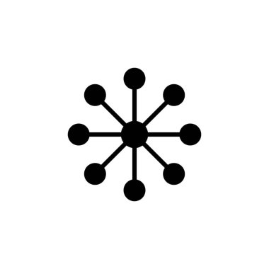 Molekül simgesi vektör çizim şablonu