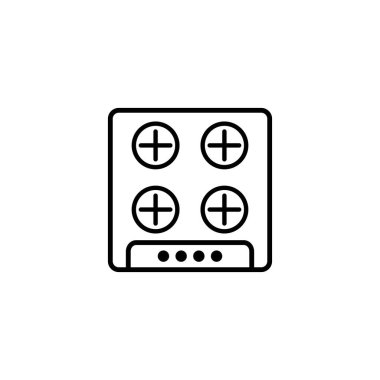 gaz sobası ikon vektör illüstrasyon sembolü tasarımı.