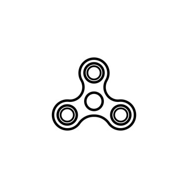 Kıpır kıpır dönen simge vektör illüstrasyon logo tasarımı