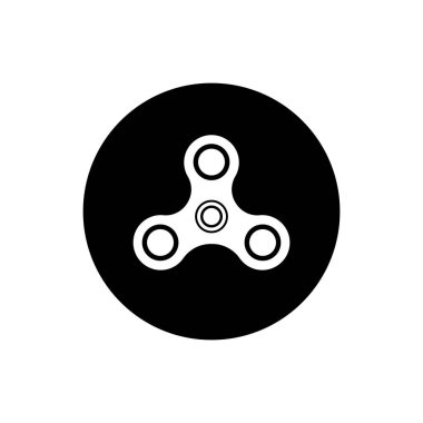 Kıpır kıpır dönen simge vektör illüstrasyon logo tasarımı