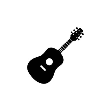 gitar simgesi vektör ilüstrasyon logo tasarımı