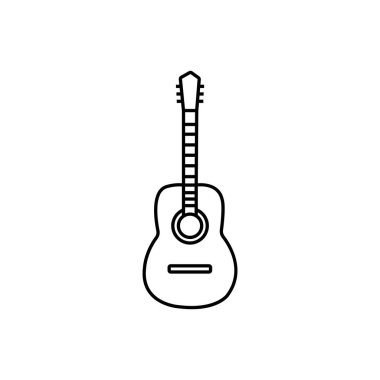gitar simgesi vektör ilüstrasyon logo tasarımı