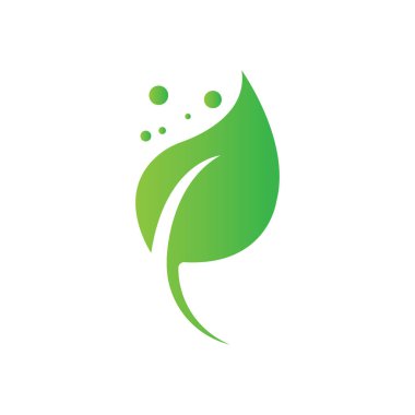 Yaprak ikonu vektör illüstrasyon logo tasarımı