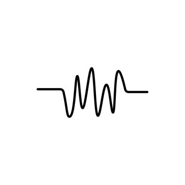 ses dalgası ikon vektör yanıltma logosu tasarımı
