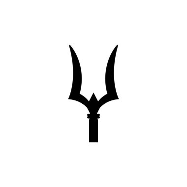 Trident simgesi vektör illüstrasyon logosu tasarımı