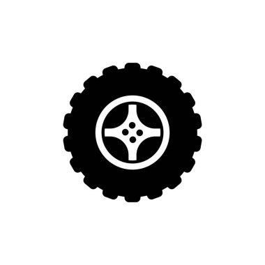 Lastik simgesi vektör illüstrasyon logosu tasarımı