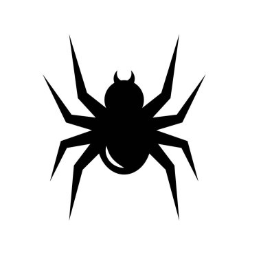 Örümcek ikonu vektör illüstrasyon logo tasarımı