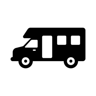 Yemek kamyonu simgesi vektör illüstrasyon logo tasarımı.