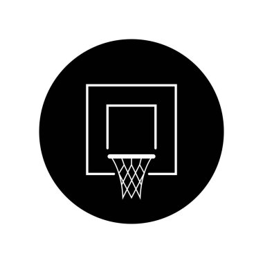 Basketbol potası simgesi vektör illüstrasyon logo şablonu.