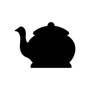 çaydanlık simgesi vektör illüstrasyon logosu tasarımı