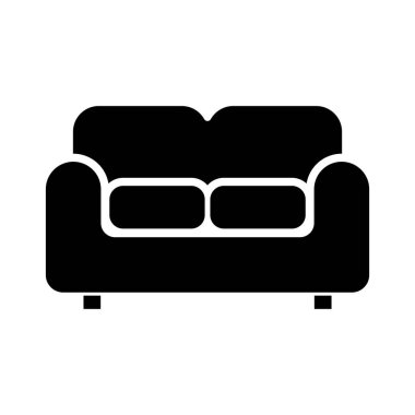 kanepe ikonu vektör illüstrasyon logo tasarımı