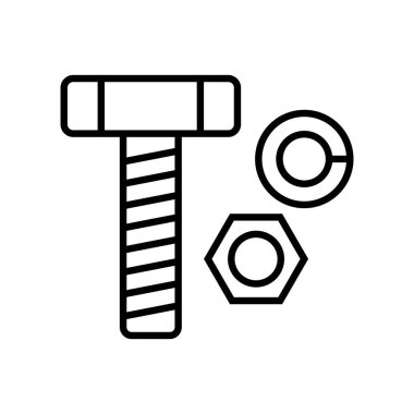 cıvata simgesi vektör illüstrasyon logo tasarımı