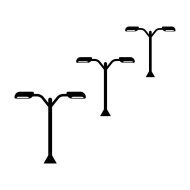 sokak lambası simgesi vektör illüstrasyon logosu tasarımı
