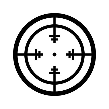 Keskin nişancı teleskop ikonu vektör çizim logosu tasarımı