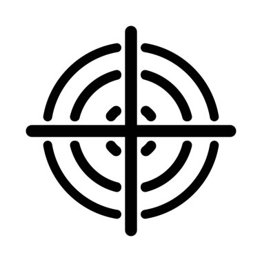 Keskin nişancı teleskop ikonu vektör çizim logosu tasarımı