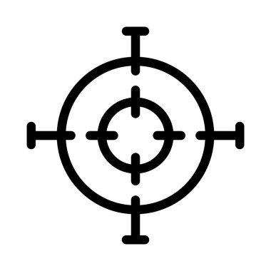 Keskin nişancı teleskop ikonu vektör çizim logosu tasarımı