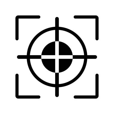 Keskin nişancı teleskop ikonu vektör çizim logosu tasarımı