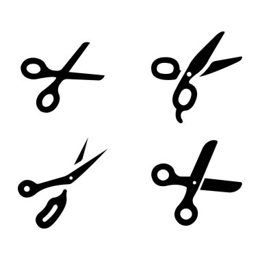 makas simgesi vektör illüstrasyon logo tasarımı