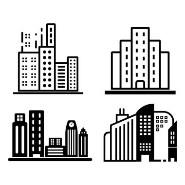 building icon vector illustration logo design