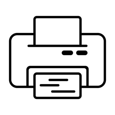 printer icon vector illustration logo design