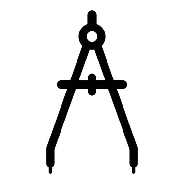 Doğru Araç Mimarisi Pusula Simge Vektör Logo Şablonu Çizim Tasarımı