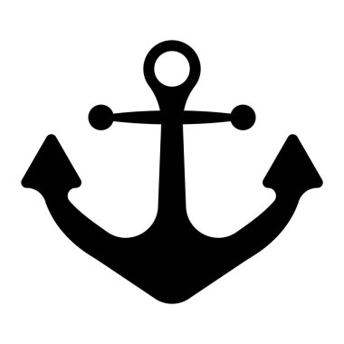 anchor icon vector illustration logo design