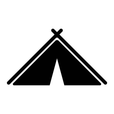camping tent icon vector illustration logo design