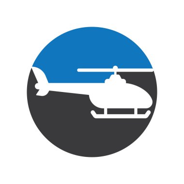 helicopter icon vector illustration logo design