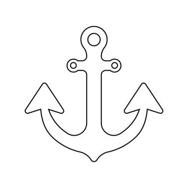 anchor icon vector illustration logo design